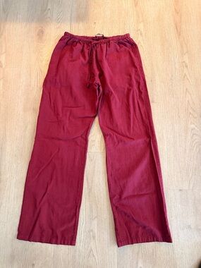 Brandy Melville Burgundy Wide-Leg Lounge Pants